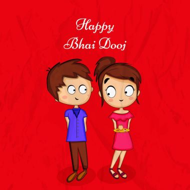 Hindu festivali Bhai Dooj arka plan resmi