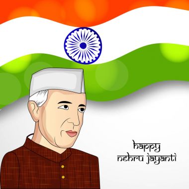      Arka plan illüstrasyon Jawaharlal Nehru Jayanti için 