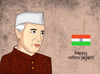      Arka plan illüstrasyon Jawaharlal Nehru Jayanti için 