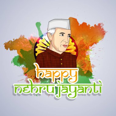      Arka plan illüstrasyon Jawaharlal Nehru Jayanti için 