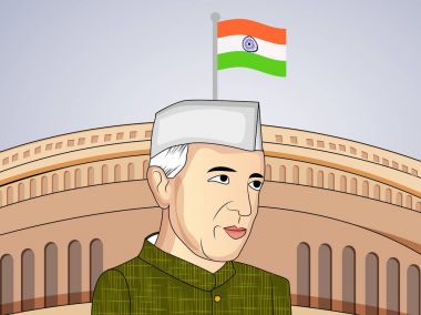      Arka plan illüstrasyon Jawaharlal Nehru Jayanti için 