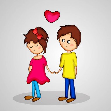Kız ve erkek resmi Sevgililer günü için