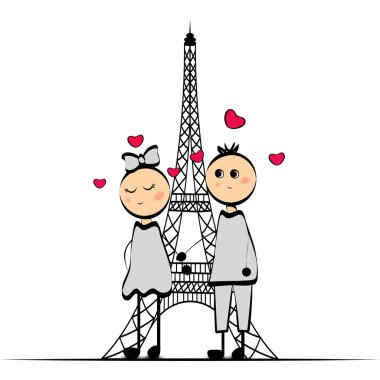 Kız ve erkek resmi Sevgililer günü için