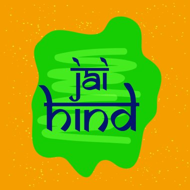 Zafer-Hindistan Hindistan Cumhuriyet Bayramı için anlam Jai Hind metin gösterimi