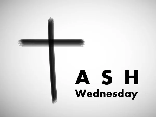 Illustration Ashes Cross Ash Wednesday — Stock Vector