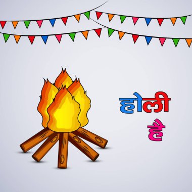 Hinduca'da metin holi hai anlamı mutlu holi Hint festival holi için çizimi