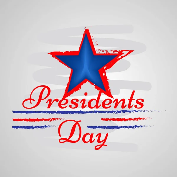Εικονογράφηση Του Φόντου Αστέρι Και Του Προέδρου Την Ημέρα Κείμενο — Διανυσματικό Αρχείο