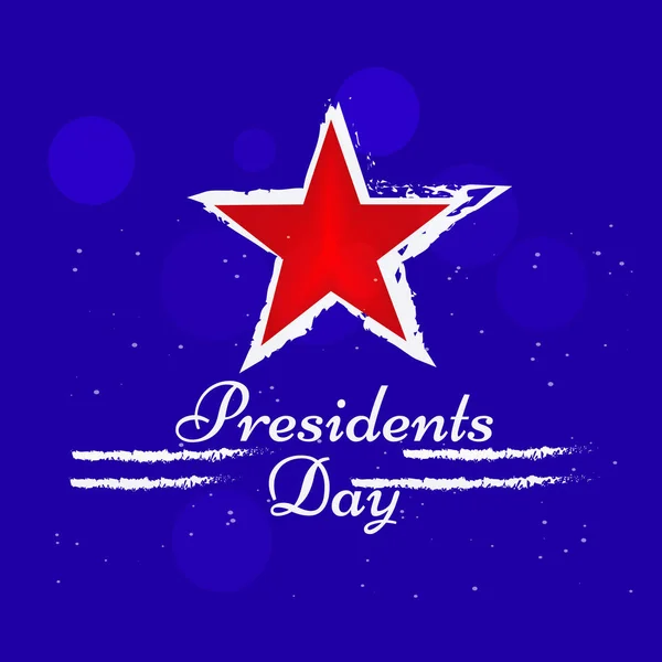 星と米国大統領の日大統領の日のテキストと背景の — ストックベクタ