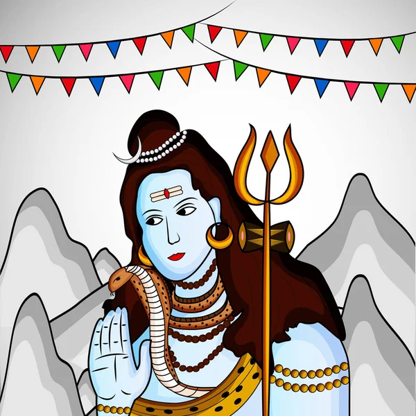 Illustration Hinduiska Festival Shivratri Bakgrund — Stock vektor