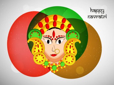 Tanrıça Durga illüstrasyon Hintçe Festivali Navratri vesilesiyle için