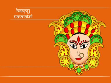 Tanrıça Durga illüstrasyon Hintçe Festivali Navratri vesilesiyle için