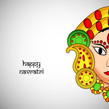 Tanrıça Durga illüstrasyon Hintçe Festivali Navratri vesilesiyle için