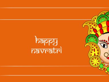 Tanrıça Durga illüstrasyon Hintçe Festivali Navratri vesilesiyle için