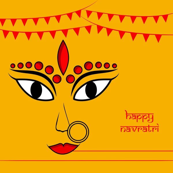 Tanrıça Durga Illüstrasyon Hintçe Festivali Navratri Vesilesiyle Için — Stok Vektör