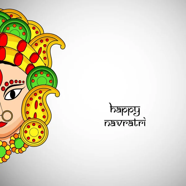 Illustrazione Della Dea Durga Occasione Del Festival Hindi Navratri — Vettoriale Stock
