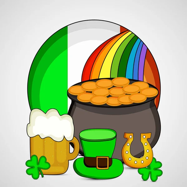 Illustratie Van Elementen Van Patricks Day Achtergrond — Stockvector