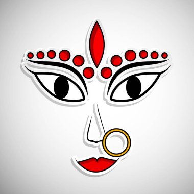 Hint Tanrıça Durga illüstrasyon Hindu festivali Navratri vesilesiyle için