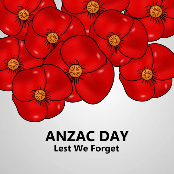 Ilustração Fundo Anzac Day Anzac Day Dia Nacional Lembrança Austrália —  Vetores de Stock