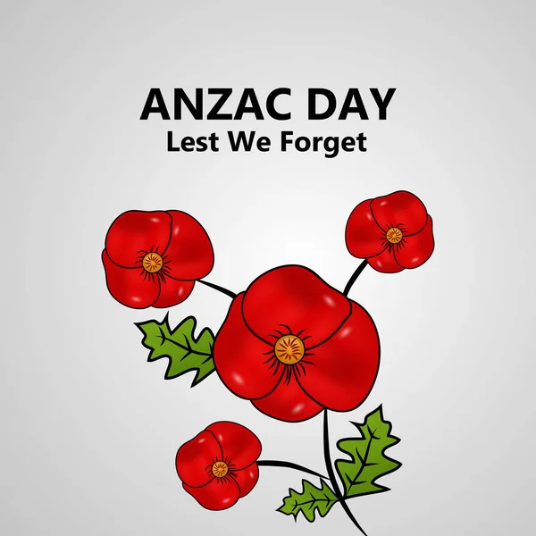 Ilustração Fundo Anzac Day Anzac Day Dia Nacional Lembrança Austrália —  Vetores de Stock