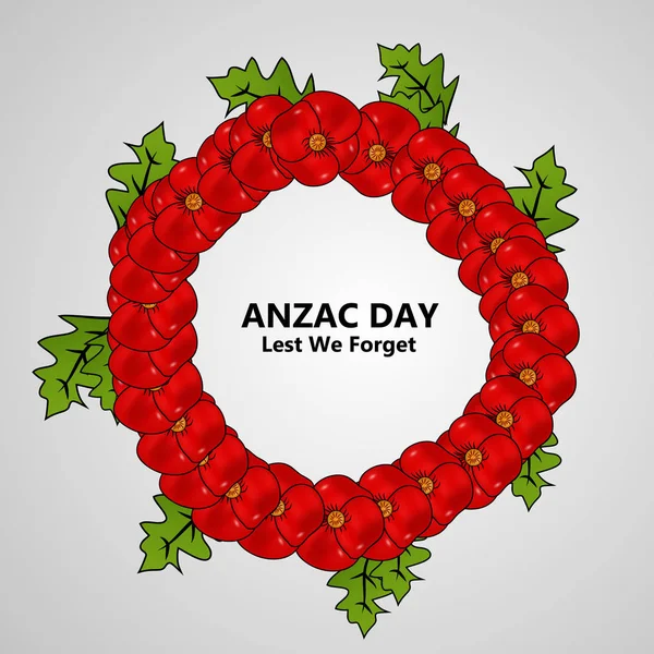 Ilustração Fundo Anzac Day Anzac Day Dia Nacional Lembrança Austrália —  Vetores de Stock