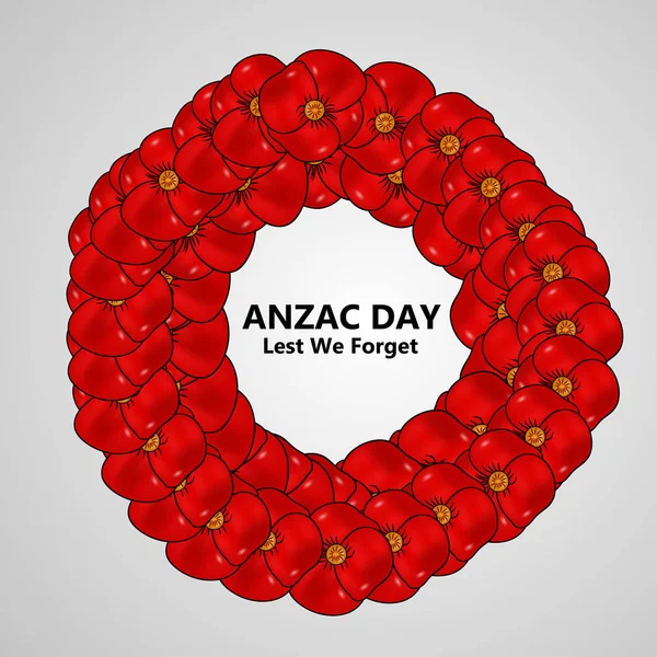 Ilustração Elementos Fundo Anzac Day Anzac Day Dia Nacional Lembrança —  Vetores de Stock