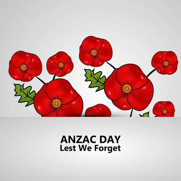 Ilustração Elementos Fundo Anzac Day Anzac Day Dia Nacional Lembrança —  Vetores de Stock