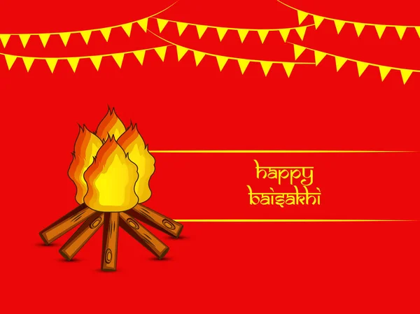 Illustration Background Indian Festival Baisakhi — Stock Vector