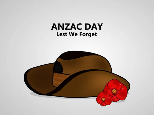 Ilustração Elementos Fundo Anzac Day Anzac Day Dia Nacional Lembrança —  Vetores de Stock