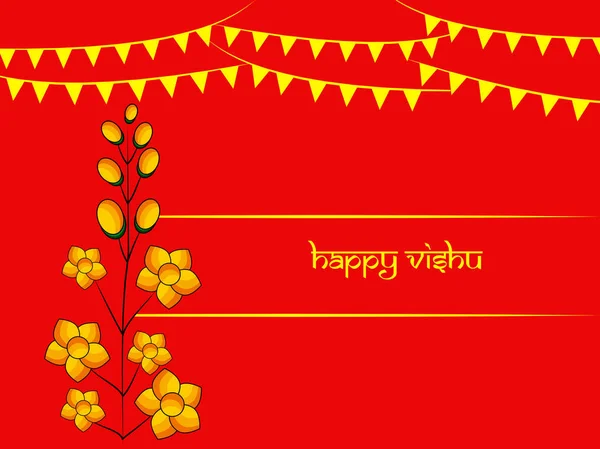 Illustration Indian State Kerala Hindu Festival Vishu Background — Stock Vector