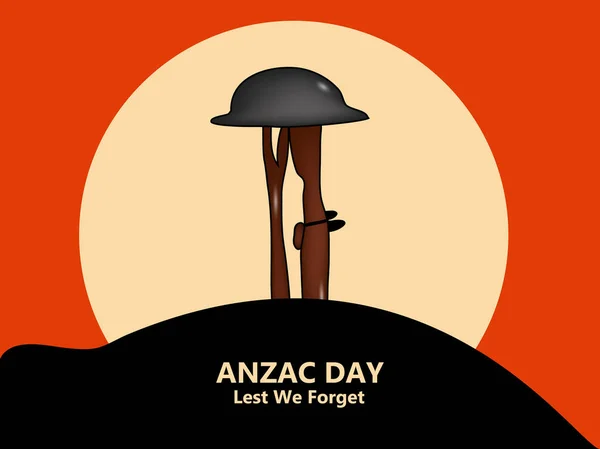 Ilustração Fundo Dia Anzac —  Vetores de Stock