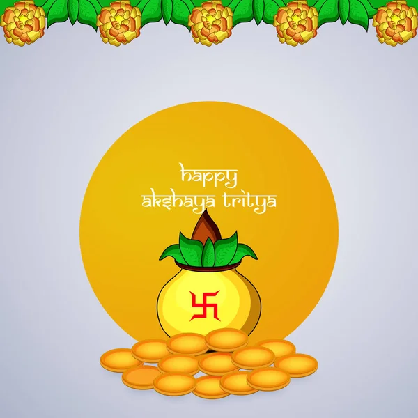 Ilustración Del Festival Hindú Indio Akshaya Tritiya Fondo — Vector de stock