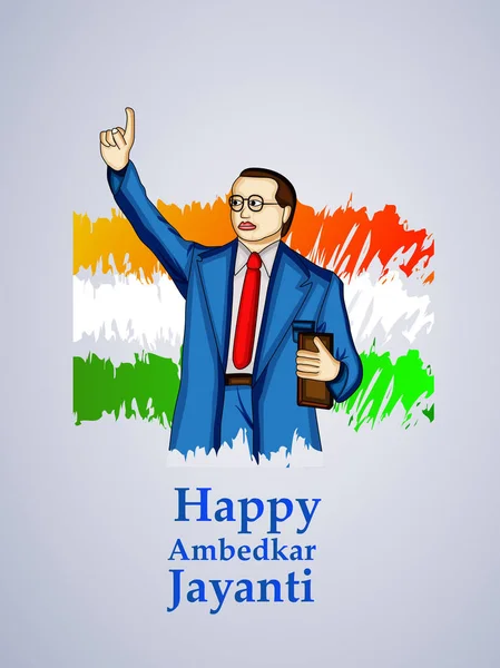 Ilustración Fondo Con Estatua Del Ambedkar Para Ambedkar Jayanti — Vector de stock