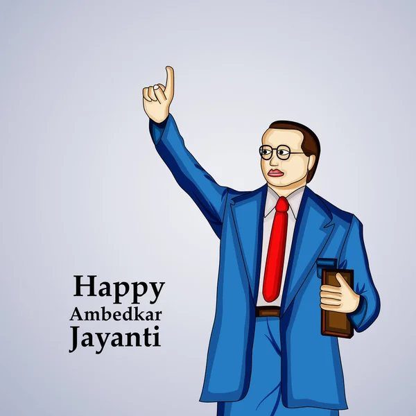 Ilustración Fondo Con Estatua Del Ambedkar Para Ambedkar Jayanti — Vector de stock