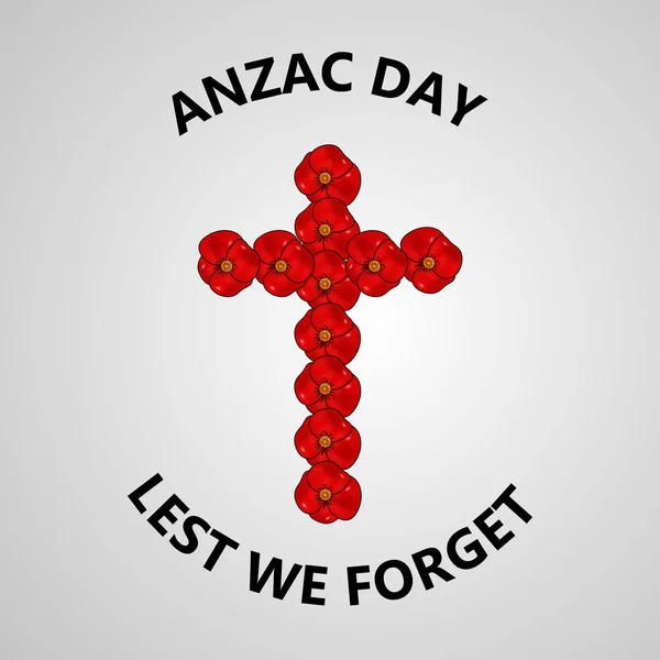 Ilustración Anzac Fondo Del Día — Vector de stock