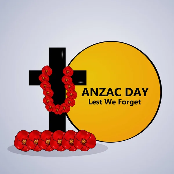 Ilustración Anzac Fondo Del Día — Vector de stock