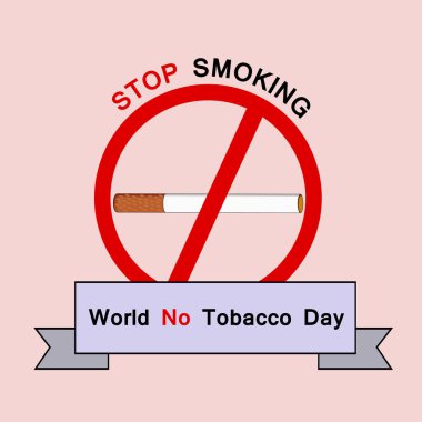 Arka plan illüstrasyon dünya Hayır tütün günü için