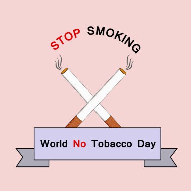 Arka plan illüstrasyon dünya Hayır tütün günü için