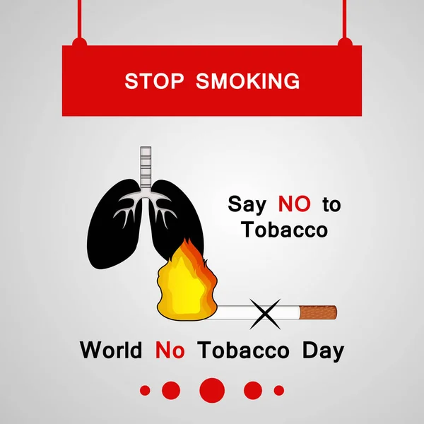 Illustrasjon Bakgrunn Verdens Tobakksfrie Dag – stockvektor