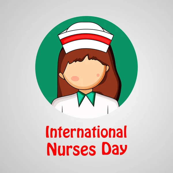 Ilustración Los Antecedentes Del Día Internacional Enfermera — Vector de stock