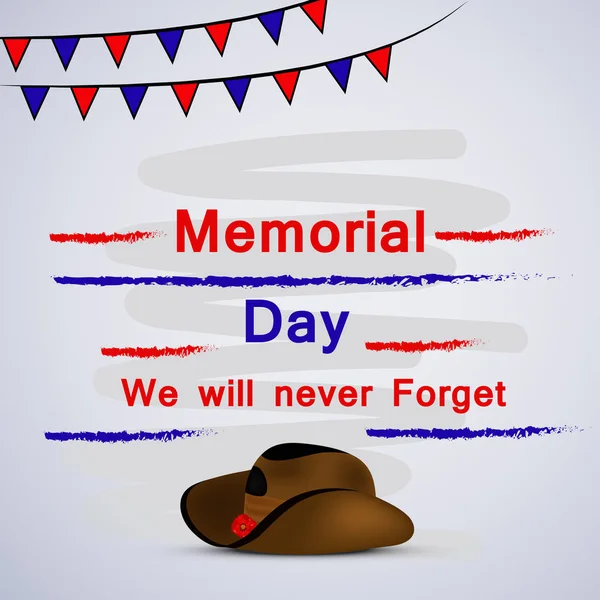 Ilustración Usa Memorial Day Background — Vector de stock