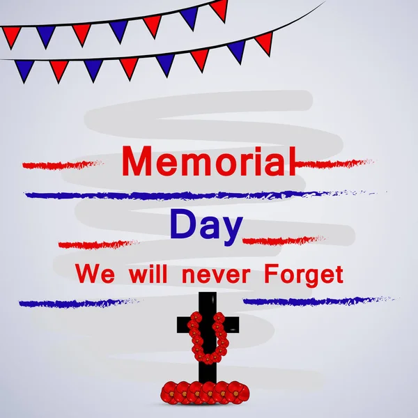 Illustration Usa Memorial Day Background — Stock Vector