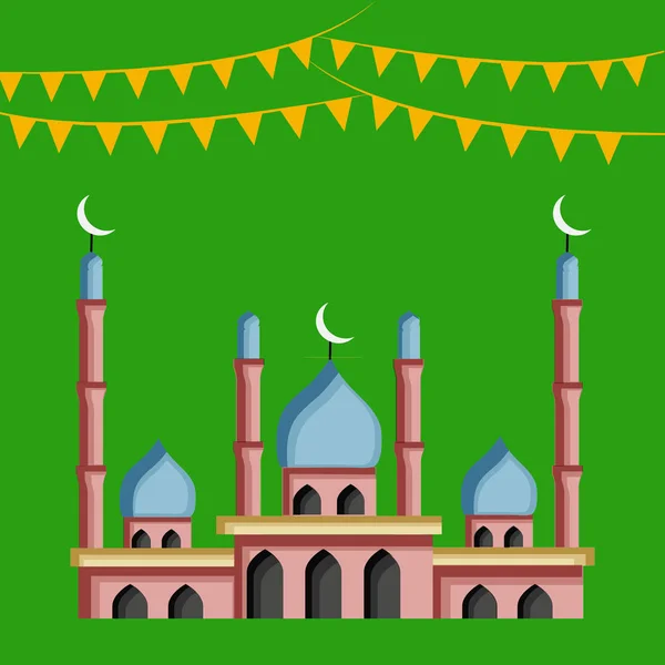 Illustratie Van Islamitische Festival Eid Ramadan Achtergrond — Stockvector