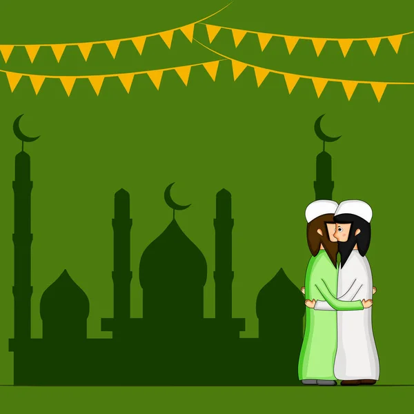 Illustratie Van Islamitische Festival Eid Ramadan Achtergrond — Stockvector