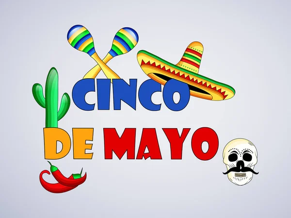 Illustration Background Cinco Mayo — Stock Vector