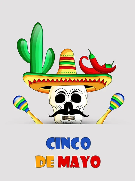 Illustration Bakgrunden För Cinco Mayo — Stock vektor