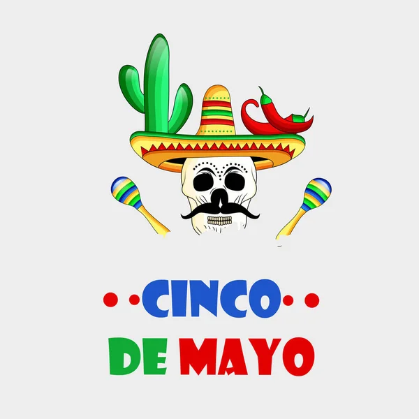 Illustration Des Hintergrunds Für Cinco Mayo — Stockvektor