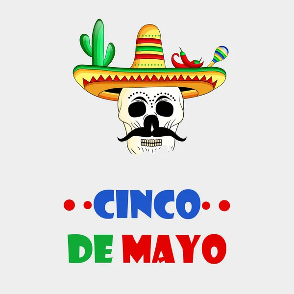 Illustration Des Hintergrunds Für Cinco Mayo — Stockvektor