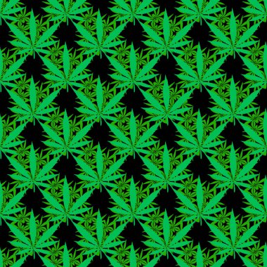 Kenevir reggae desenleri siyah arkaplan soyut arsız tekstil ve ambalaj üzerine baskı. Kağıt kumaş sarmak için harika..