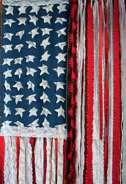 Ручної роботи американський прапор — стокове фото