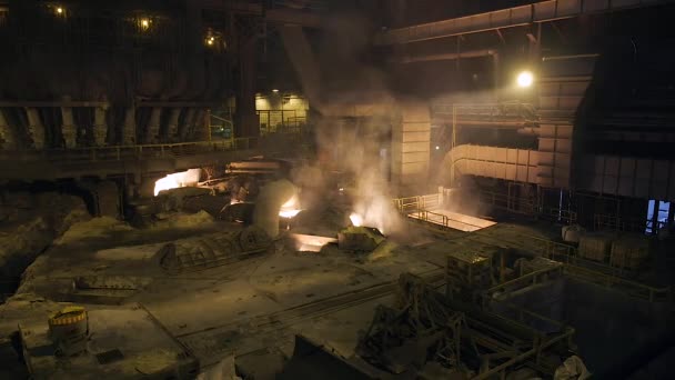 Blast furnace at the metallurgical plant. — Stock Video